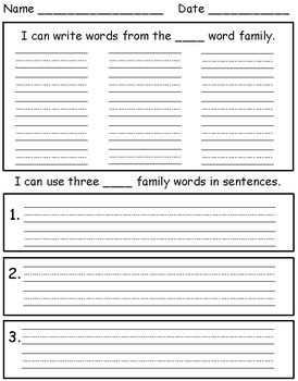 Word Family Words - BUNDLE SET by Primarily First | TpT