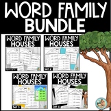 Word Family Kindergarten Practice Worksheets BUNDLE
