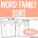 Word Family Writing Sort Short a