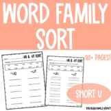 Word Family Writing Sort Short u