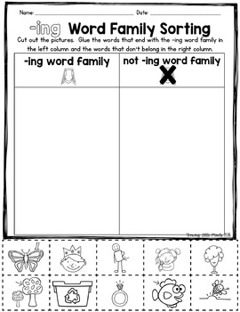 Word Family activities- ing by Erica Butler | Teachers Pay Teachers