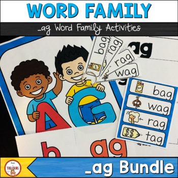 Preview of ag Word Family Word Work Activities
