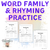 Word Family Rhyming Practice Welded Initial Sounds cVc Fun
