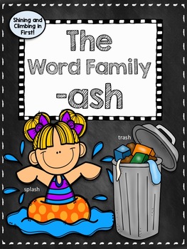 Download Word Family -ash Worksheets! - No Prep! by Shining and Climbing in First