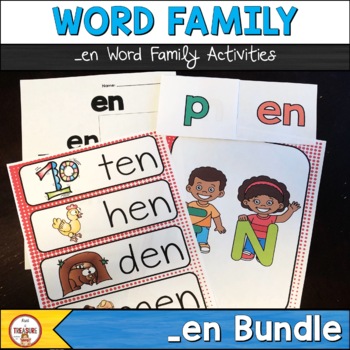 Preview of en Word Family Activities and Posters