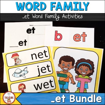 Preview of et Word Family Activities and Posters