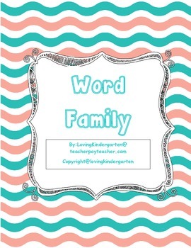 Preview of Word Families for Kindergarten or Grade 1