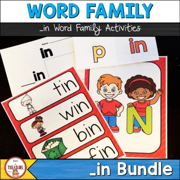 Preview of in Word Family Activities and Posters