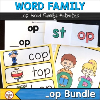 Preview of op Word Family Activities and Posters