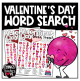 Valentine's Day Word Search, Word Find, Word Hunt, Games a