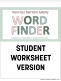 Word Finder Center Activity