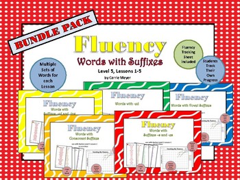 Preview of Word Fluency: Words with Suffixes: Level 5 Lessons 1-5 BUNDLE