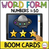 Word Form Numbers 1-50 BOOM Cards