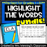 Word Highlighting and Sorting Printables! Grades 1-3!