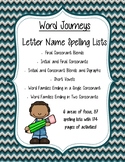 Word Journeys Letter Name - Spelling Lists and Activities