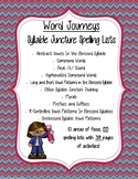 Word Journeys Syllable Juncture - Spelling Lists and Activities