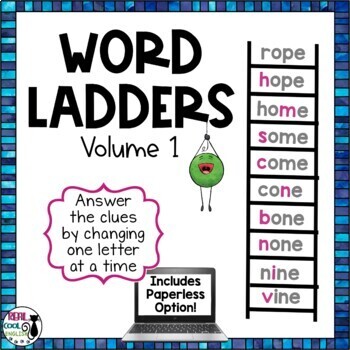 Preview of Word Ladders VOL 1 - Puzzles for Vocabulary and Spelling - Fun Friday Activities