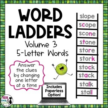 Preview of Word Ladder Puzzles for Spelling and Vocabulary Volume 3