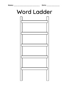 Preview of Word Ladder Template