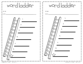 Word Ladders by Kindiekins | Teachers Pay Teachers
