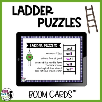 Preview of Word Ladder Puzzles Digital Boom Cards