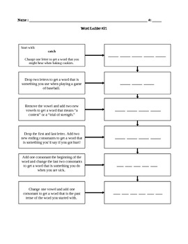 Preview of Word Ladders (Part 5)