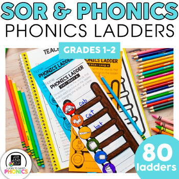 Preview of Word Ladders for Phonics Word Chains - Phonics Worksheets - Science of Reading