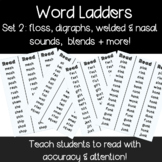 Word Ladders Set 2:floss, digraphs, welded & nasal, blends