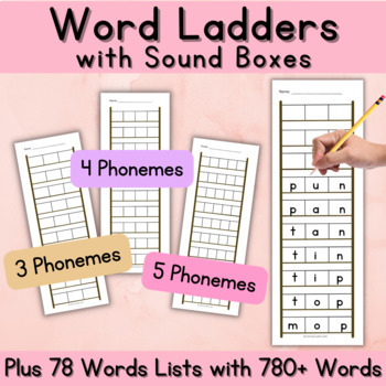 Preview of Word Ladders - Word Chaining activities with 780+ Words (SOR/OG Aligned)