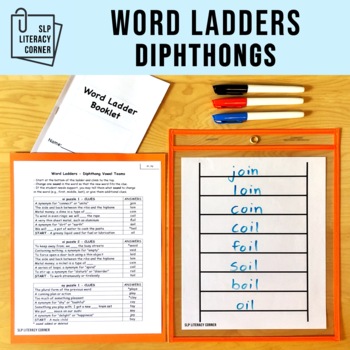 Preview of Word Ladders | Word Chains for Diphthongs Vowel Teams Volume 2