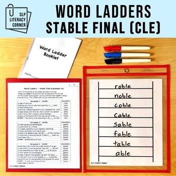 Preview of Word Ladders | Word Chains for Stable Final Consonant-le CLE Syllables