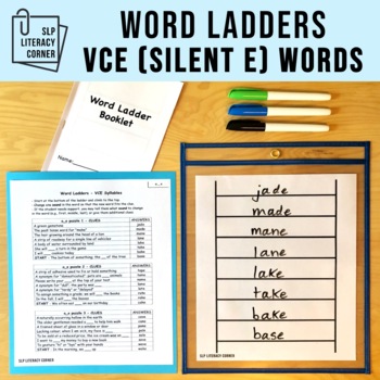 Preview of Word Ladders | Word Chains for VCE Silent E Magic E Words