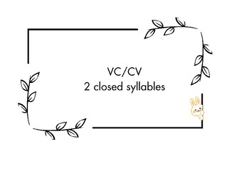 Preview of Word Lists 2 closed syllables VC/CV ready to print orton gillingham