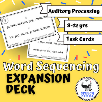 Preview of Word Manipulation | Auditory Sequencing Exercise for Verbal Working Memory