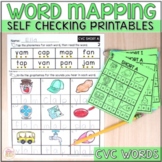 Word Mapping CVC Short Vowel Worksheets - Connecting Phone