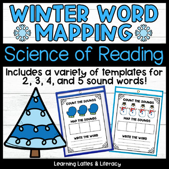 Preview of Word Mapping Mats Orthographic Sound Mapping SOR Winter Centers Elkonin Boxes