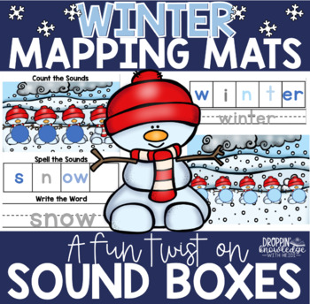 Preview of Word Mapping Mats -WINTER Version (Science of Reading) Orthographic Mapping