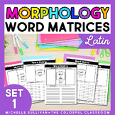 Word Matrices - Latin Morphemes Set 1 - Morphology
