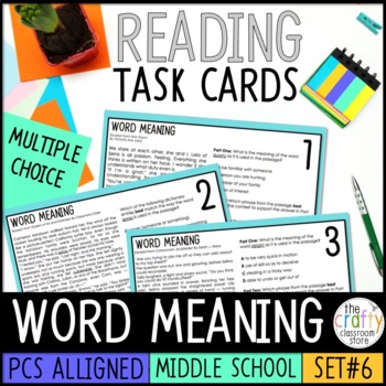 Preview of Word Meaning Task Cards | PDF & Digital