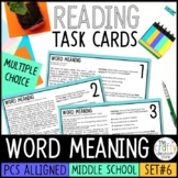Word Meaning Task Cards | PDF & Digital