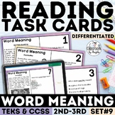 Word Meaning Task Cards | Reading Comprehension | Differen