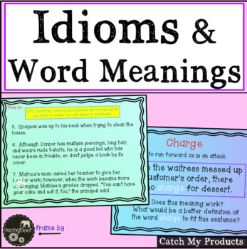 Preview of Word Meanings & Idioms