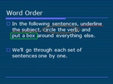 Inverted Word Order Unit
