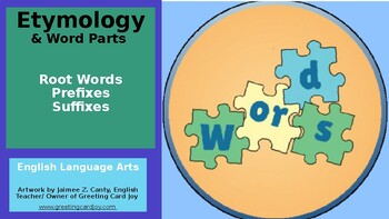 Preview of ELA Etymology PowerPoint Teaching Lesson-Prefix, Suffix, Root Words, Word Parts