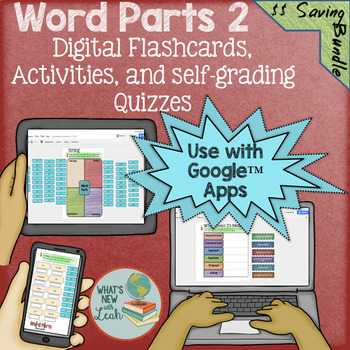 Preview of Word Parts Bundle 2 for Google and OneDrive Distance Learning