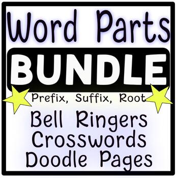 Preview of Word Parts Bundle Prefix Suffix Root Worksheets and Resources