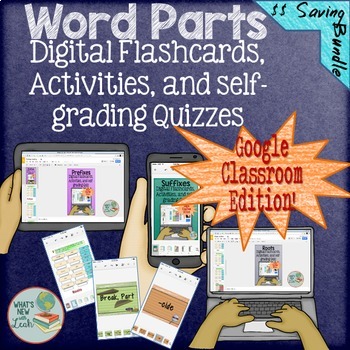 Preview of Word Parts Bundle for Google and One Drive Distance Learning