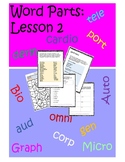 Word Parts Lesson 2