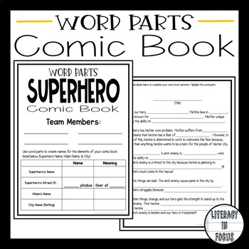 Root Words, Prefixes, and Suffixes Project by Literacy in Focus | TpT