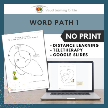 Preview of Word Path 1 (Google Slides/ Distance Learning / Teletherapy / No Print)